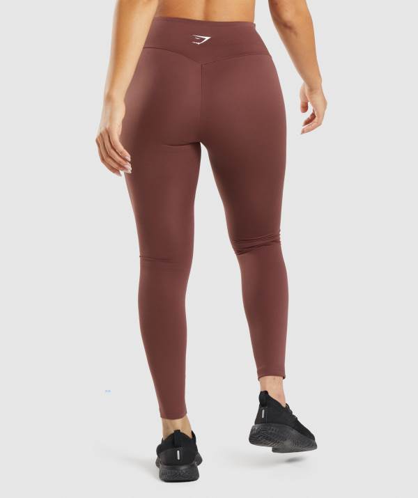 Damske Legíny Gymshark Training Ruzove Hnede | PB3172095